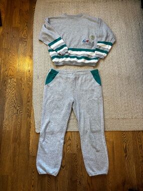 VINTAGE 80s STATS TOWNSLEY RETRO SWEATSUIT JOGGERS SWEATSHIRT SET